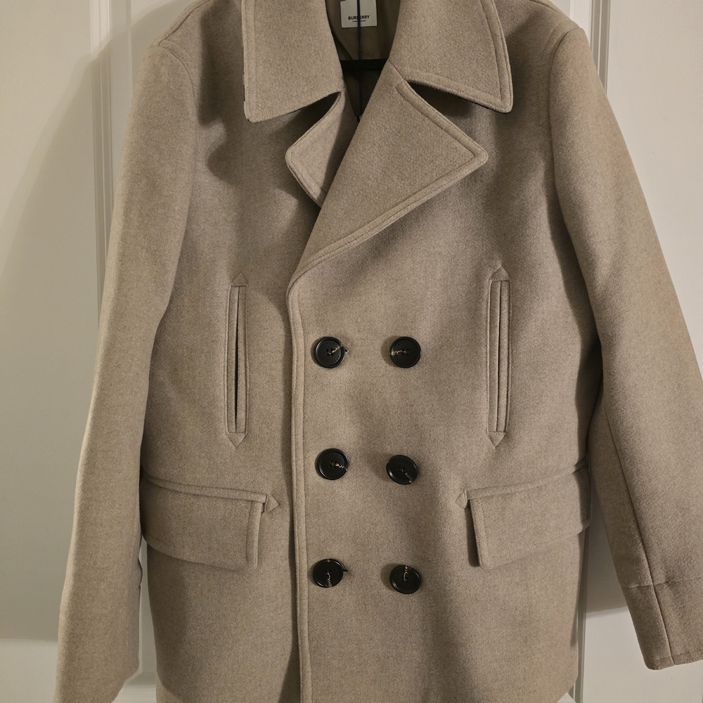 Burberry Beige Pea Coat